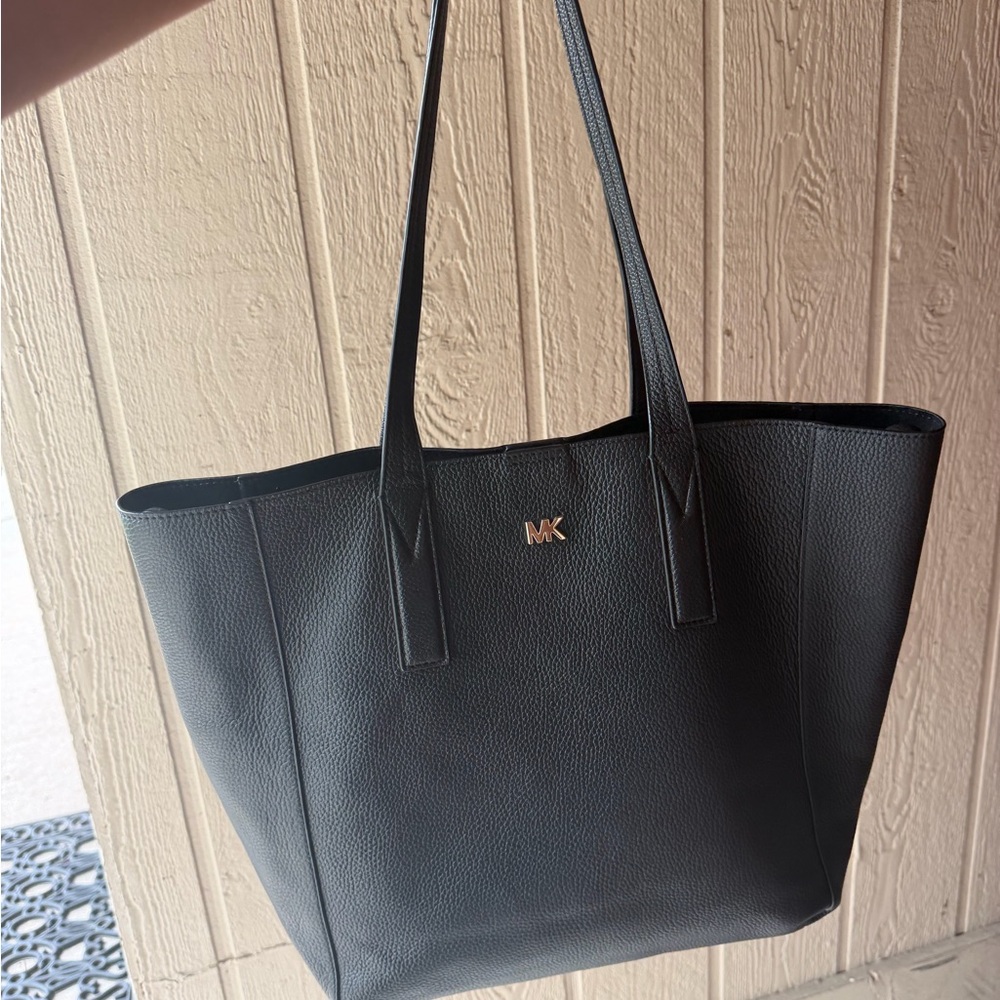 Michael Kors Black Pebbled Leather Tote
